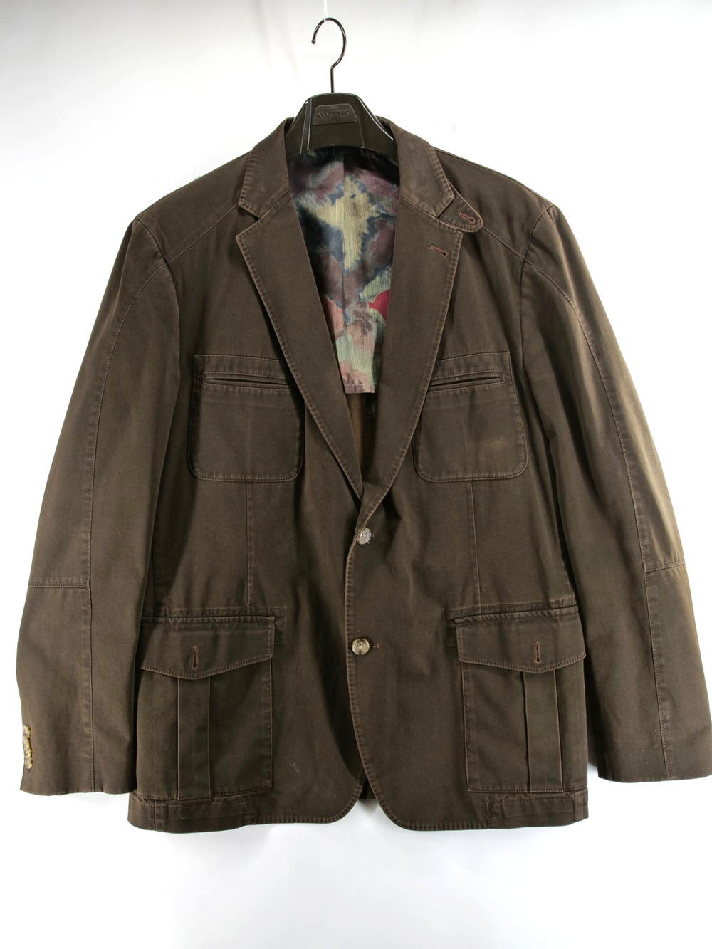 KROON Blazer Mens Size 44L Dark Brown Casual Suit Jacket Four Pockets